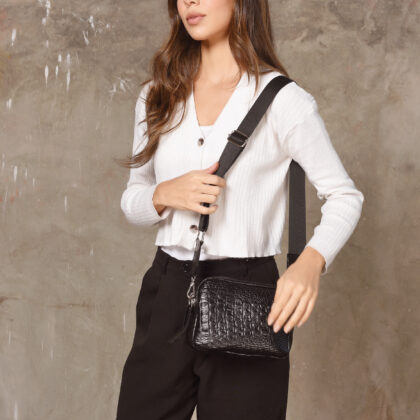 Bandolera Olivia croco